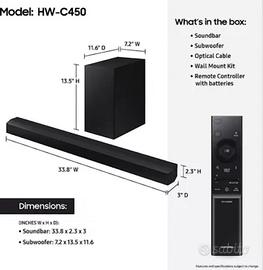  soundbar  Samsung HW-C450/ZF  NUOVA IMBALLATA