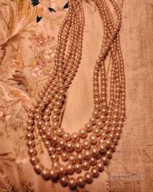 5 fili perle di Maiorca vintage 