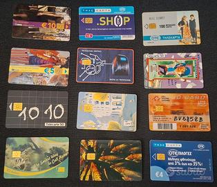 12 CARTE TELEFONICHE - CON CHIP - ITALIA E ESTERO