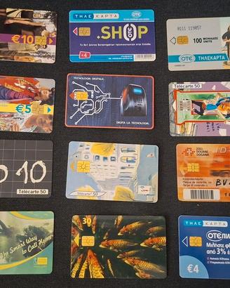 12 CARTE TELEFONICHE - CON CHIP - ITALIA E ESTERO