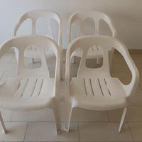 4 SEDIE DA GIARDINO - BALCONE