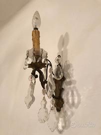 applique con ciondoli in vetro/cristallo