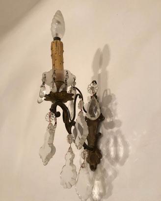 applique con ciondoli in vetro/cristallo