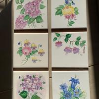 Piastrelle in ceramica dipinte a mano