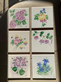 Piastrelle in ceramica dipinte a mano