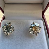 Orecchini 14c oro bianco Diamanti 4,01 Ct Lab Grow