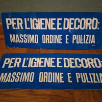 cartello igiene e decoro 
