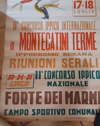Manifesto ippico anni 50