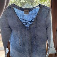 Camicia manica lunga jeans