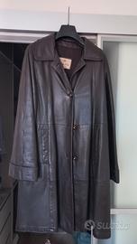 Cappotto in pelle vintage marrone