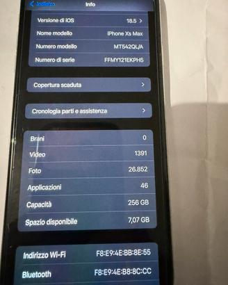 Iphone XSMax 256 gb