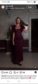 Vestito burgundy Oh polly