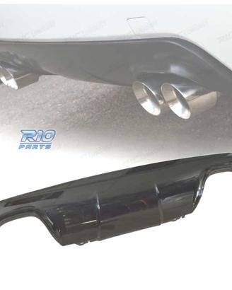 DIFFUSORE BMW E60 03-10 LOOK M DOPPIA USCITA NERO 