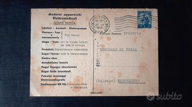 cartolina antica vintage anni 40 fiera milano 1949