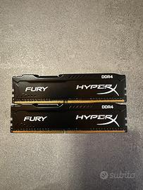 Ram DDR4 8GB 2x4gb HYPERX FURY