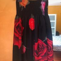 Gonna con stampe floreali