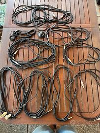 Lotto jack cavi vari per chitarra elettrica/basso