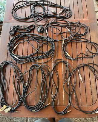 Lotto jack cavi vari per chitarra elettrica/basso