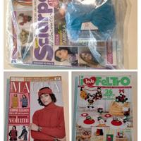 N. 3 RIVISTE MAGLIA - SCIARPE -SCIALLI COPRISPALLE
