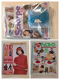 N. 3 RIVISTE MAGLIA - SCIARPE -SCIALLI COPRISPALLE