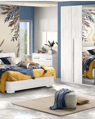 Camera da letto modello Sirio colore quercia bianc