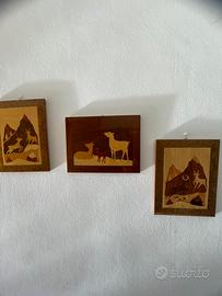 Quadri in legno intarsiato