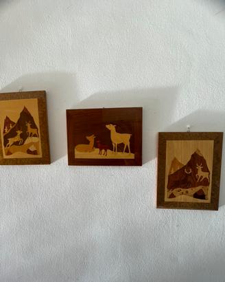 Quadri in legno intarsiato