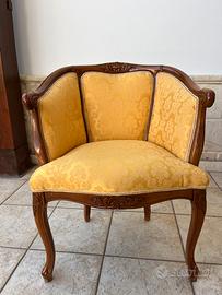 poltroncina / sedia a pozzetto stile classico