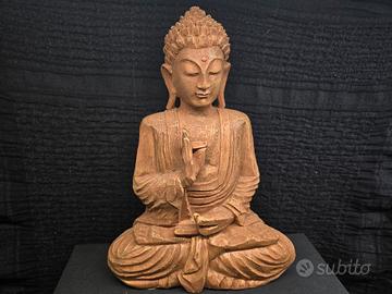 Statua Buddha 31cm effetto terracotta