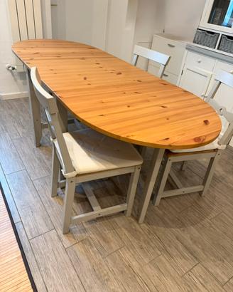 Tavolo ikea allungabile con 4 sedie