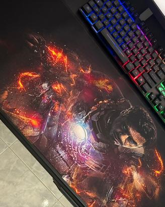 Tappetino mouse pad XXL 80x30 Iron Man Marvel