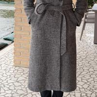 Cappotto lungo donna doppiopetto in lana