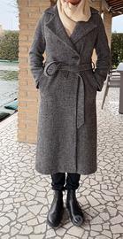 Cappotto lungo donna doppiopetto in lana