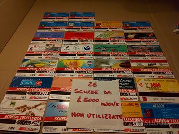 SCHEDE TELEFONICHE-NUOVE-£.5000-10000-PEZZI 57