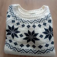 Maglione B/N  montagna/sci