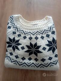 Maglione B/N  montagna/sci