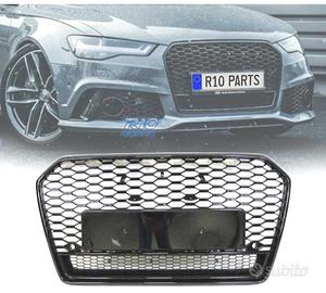 GRIGLIA PER AUDI A6 16- LOOK RS6 II NERO
