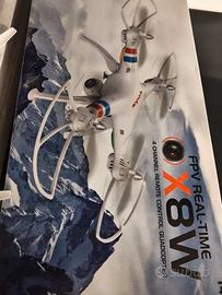 Drone FPV REAL-TIME X8W, Bianco con Telecamera