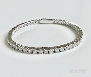 Bracciale Tennis Argento Moissanite 3mm
