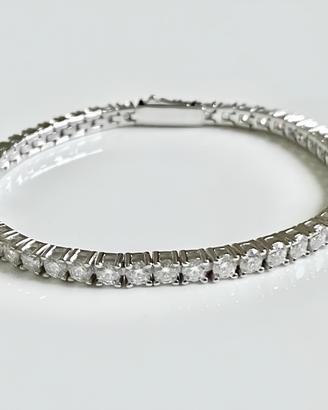 Bracciale Tennis Argento Moissanite 3mm