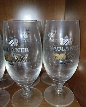 Set 6 Calici Birra Paulaner München Pils 0,4 L