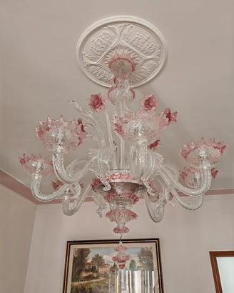 Lampadario in vetro di Murano a 8 luci 