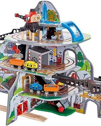 Hape Mega Miniera Montana - Set di gioco ferroviar