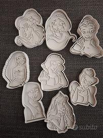 Set 8 Tagliapasta Formine tema Principesse Disney