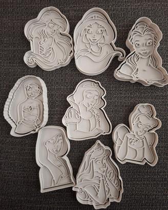 Set 8 Tagliapasta Formine tema Principesse Disney