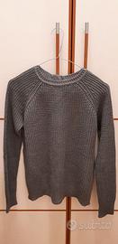 MAGLIA ZARA KNIT GRIGIA TAGLIA S VINTAGE STYLE