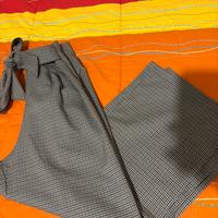 Pantalone vita alta marrone- tg 40