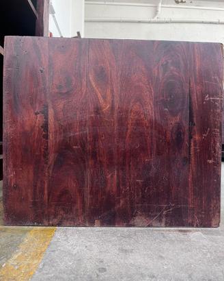 Tavolino Basso in Legno Massello Mogano