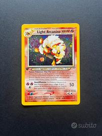 Carta Pokemon Light Arcanine Ita Prima Edizione