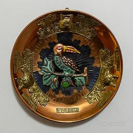 Piatto Decorativo Venezuela Etnico con Uccello